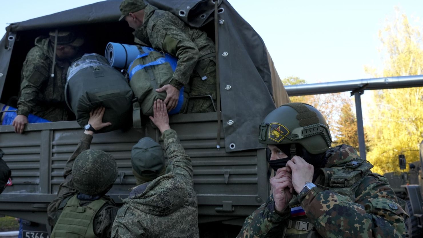 Ukrainian Military Staff Refuse to Mobilize Man Walking Leopard