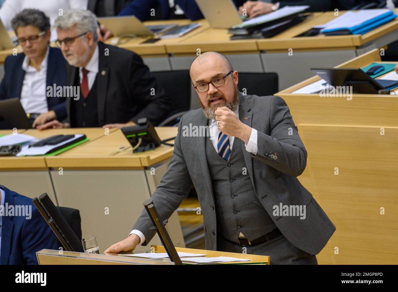 Saxony-Anhalt Parliament Elects AfD Member Tillschneider Amid Russian Symbol Mug Scandal